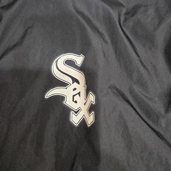 Majestic Chicago White Sox Black Windbreaker Jacket Men's Size 2XL - Picture 7 of 9